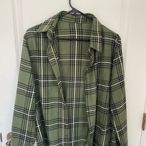 Green Flannel Shirt mens size medium